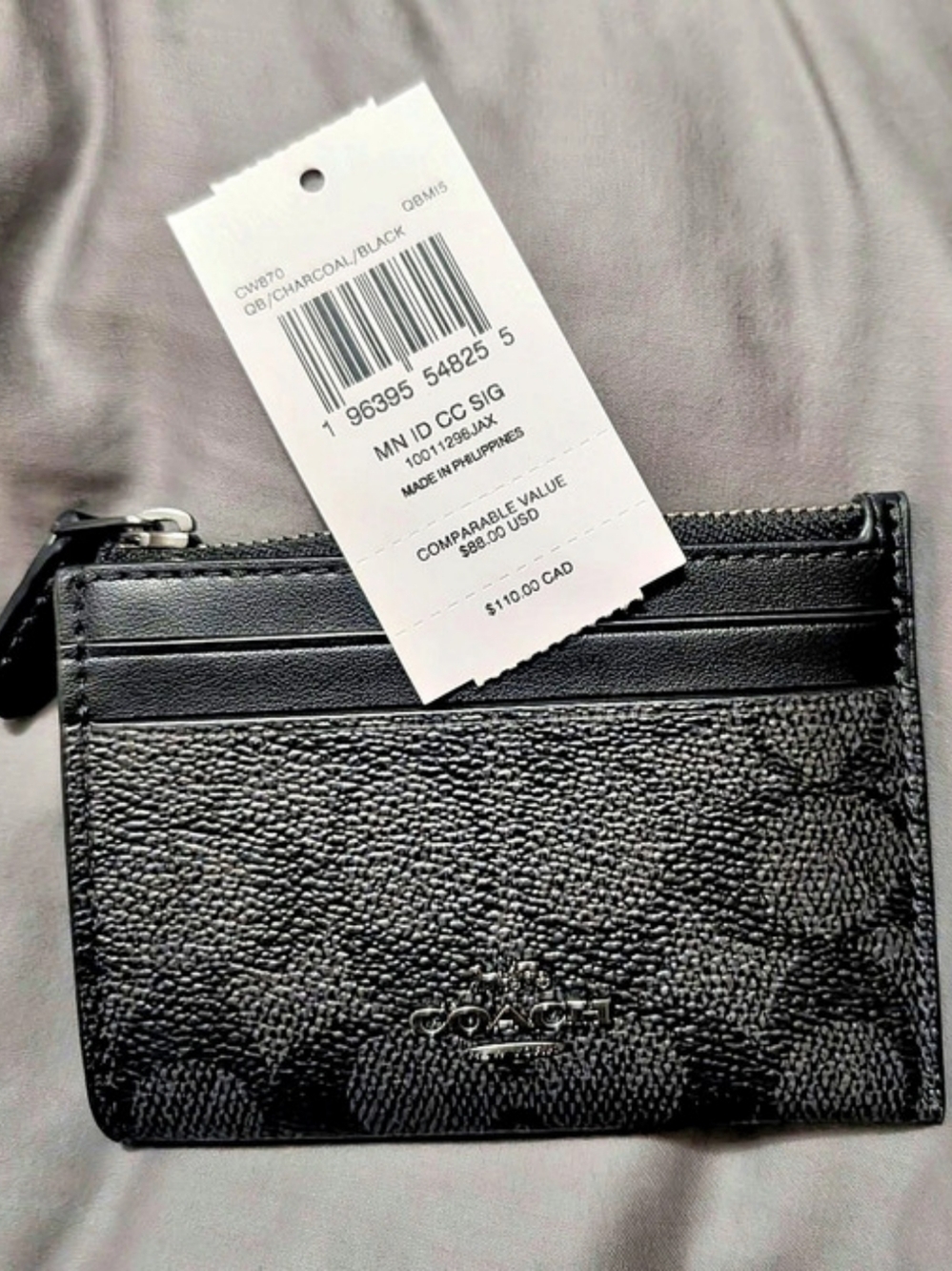 COACH Card Case Black NWT